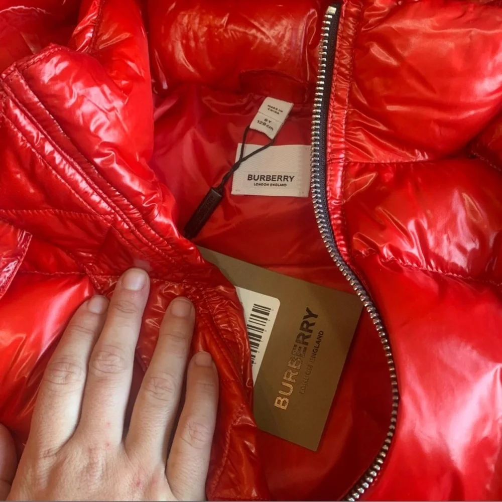 Burberry Josiah Red Puffer Jacket Kids Coat